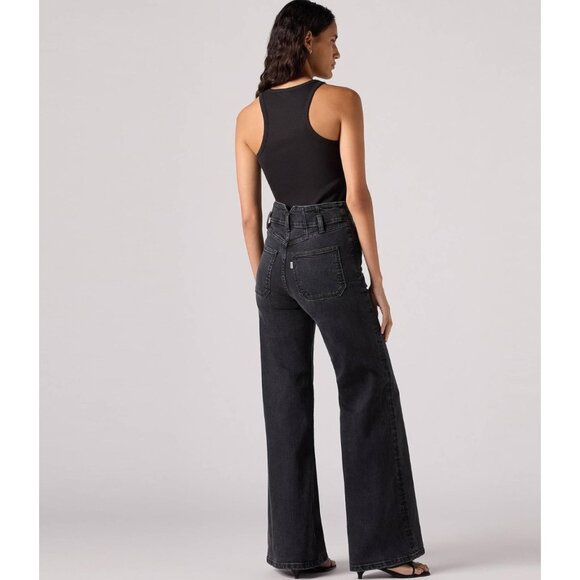 Levi's Women's 28x32 Jeans Ribcage Bell First Or Last No Dp - Black - Picture 3 of 6